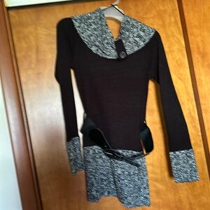 Sweater Dress with belt.